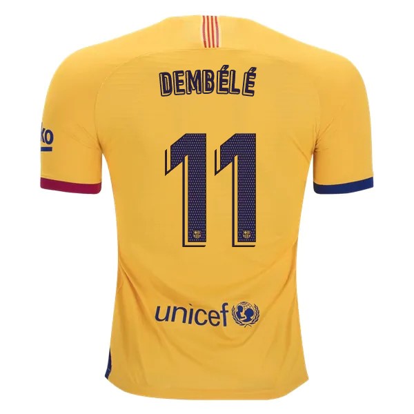 Trikot Barcelona NO.11 O.Dembele Auswarts 2019-20 Gelb Fussballtrikots Günstig